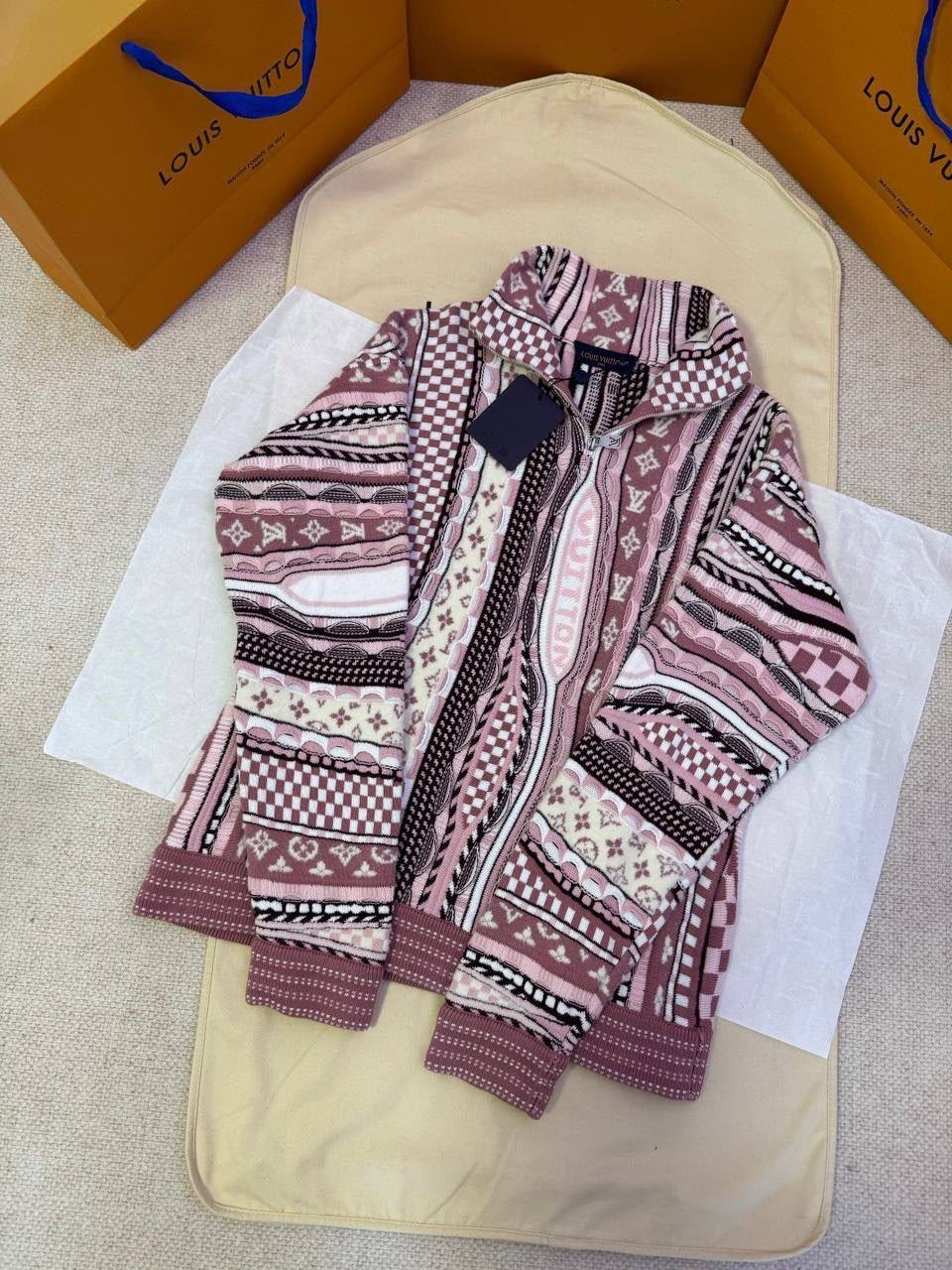 Louis Vuitton Half-Zip Sweater - Pink Monogram