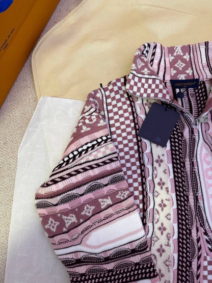 Louis Vuitton Half-Zip Sweater - Pink Monogram