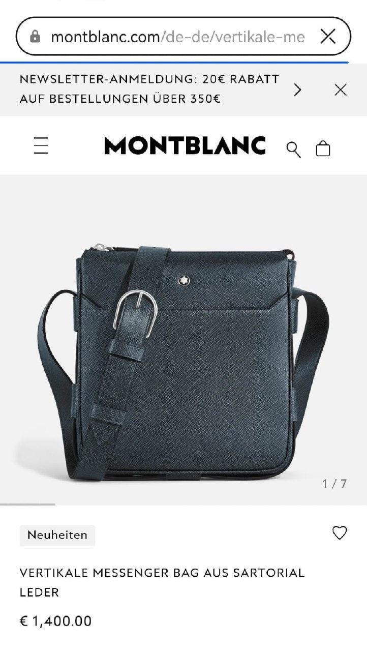 Montblanc Buckle-Strap Crossbody Bag - Navy