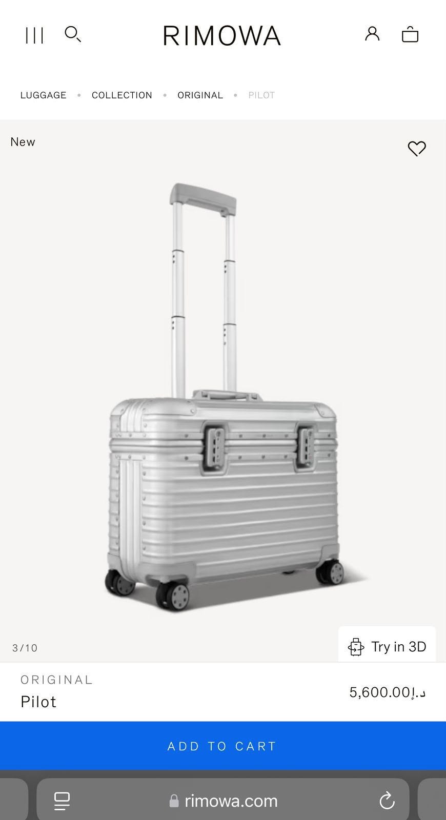Rimowa Pilot Briefcase - Silver