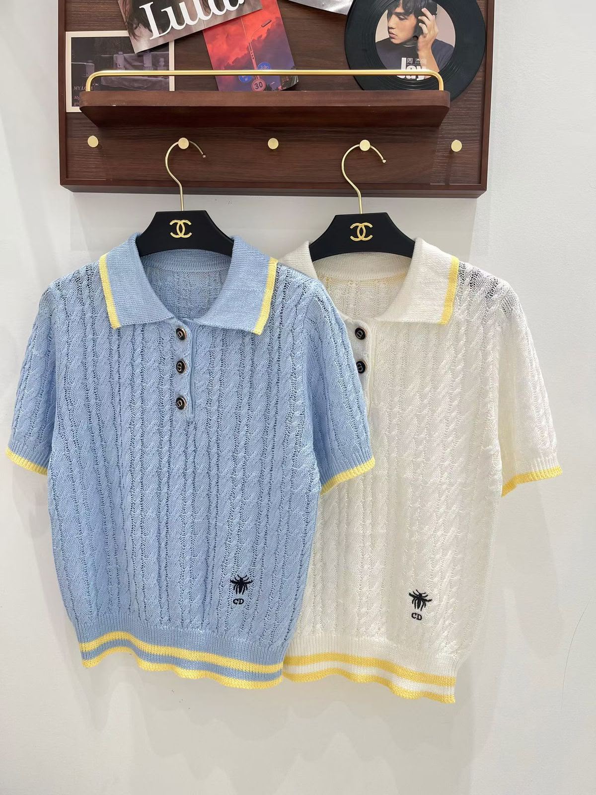 Dior T-Shirt - Light Blue & White
