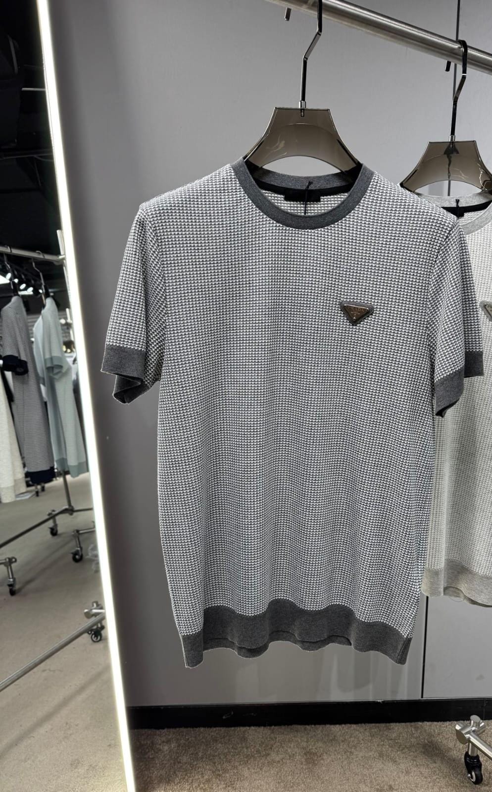 Prada Knitted T-Shirt - Grey