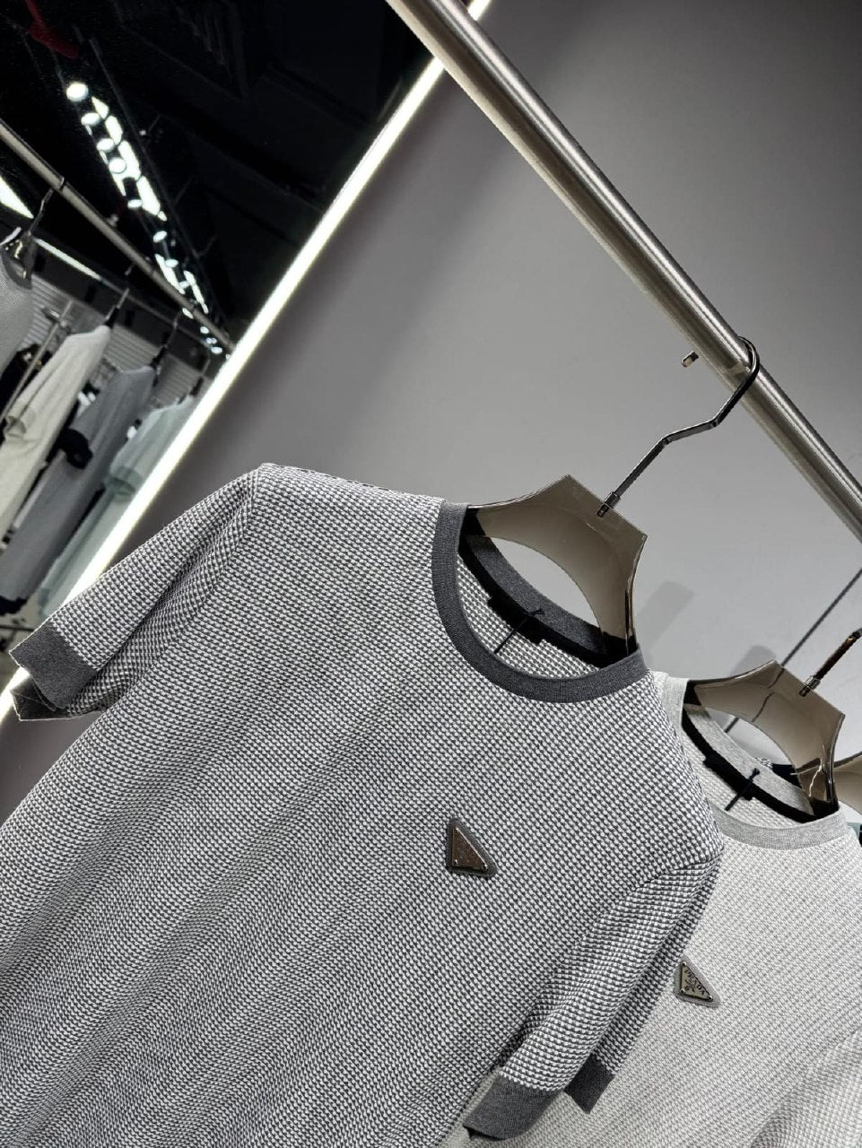 Prada Knitted T-Shirt - Grey
