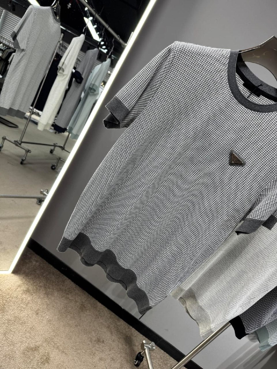 Prada Knitted T-Shirt - Grey