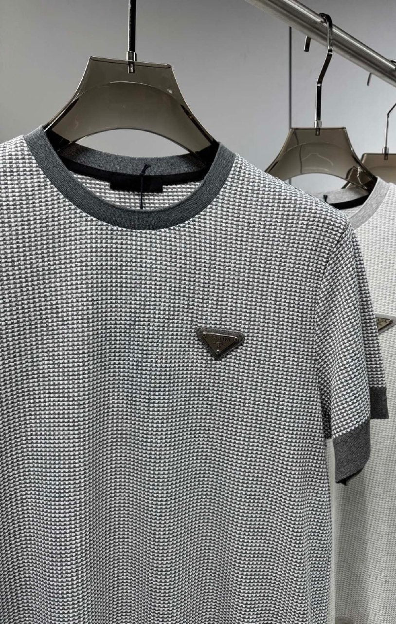 Prada Knitted T-Shirt - Grey