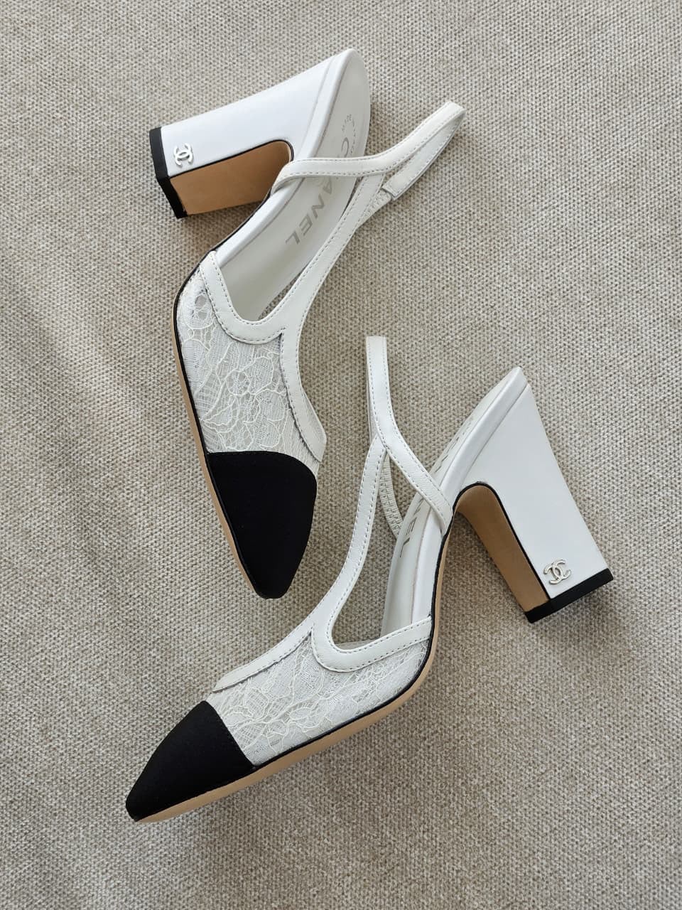 Chanel Heels - White & Black