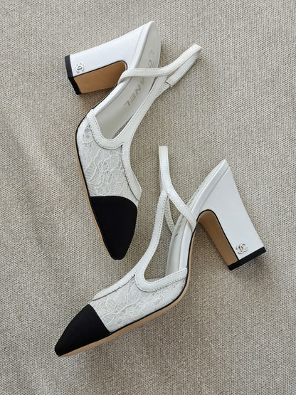 Chanel Heels - White & Black