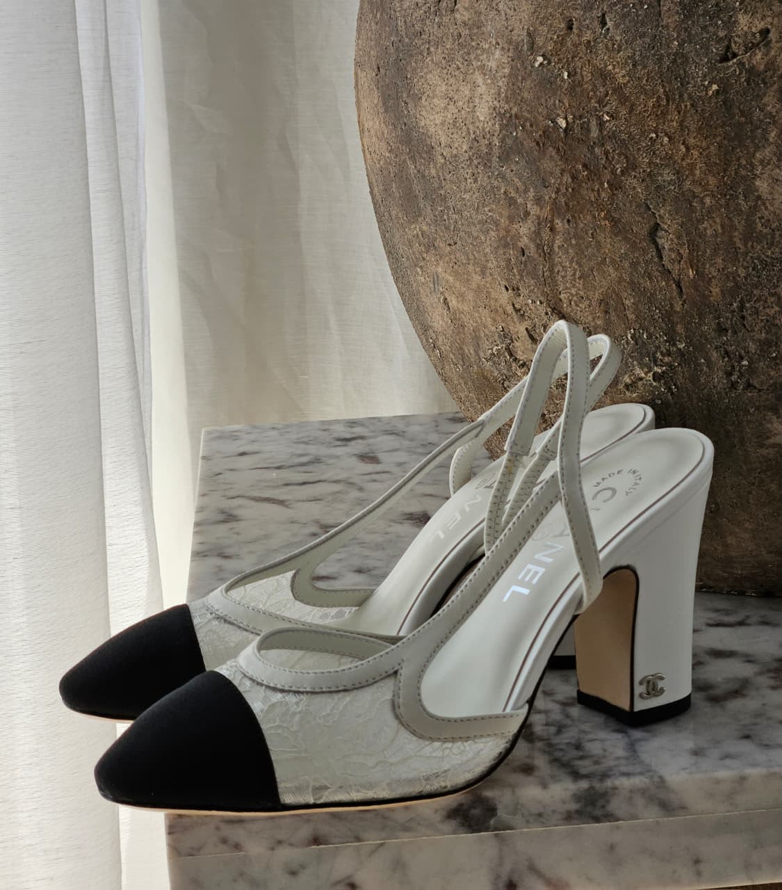 Chanel Heels - White & Black