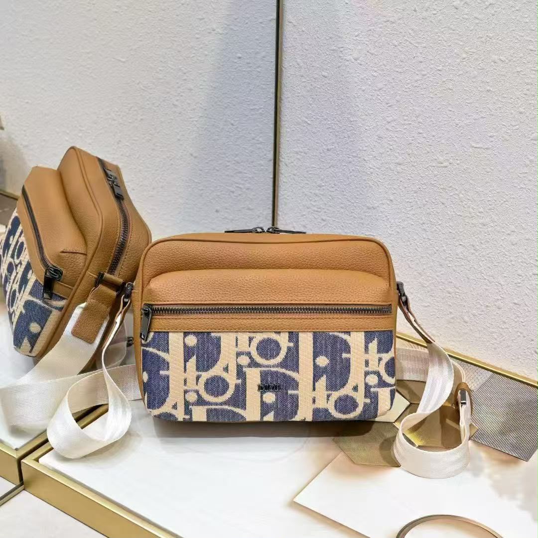 Dior Messenger Bag - Navy & Beige