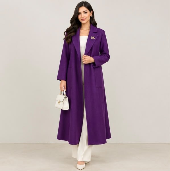 Max Mara A-Line Coat - Purple