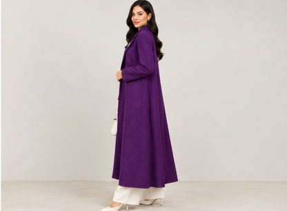 Max Mara A-Line Coat - Purple