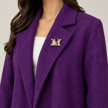 Max Mara A-Line Coat - Purple