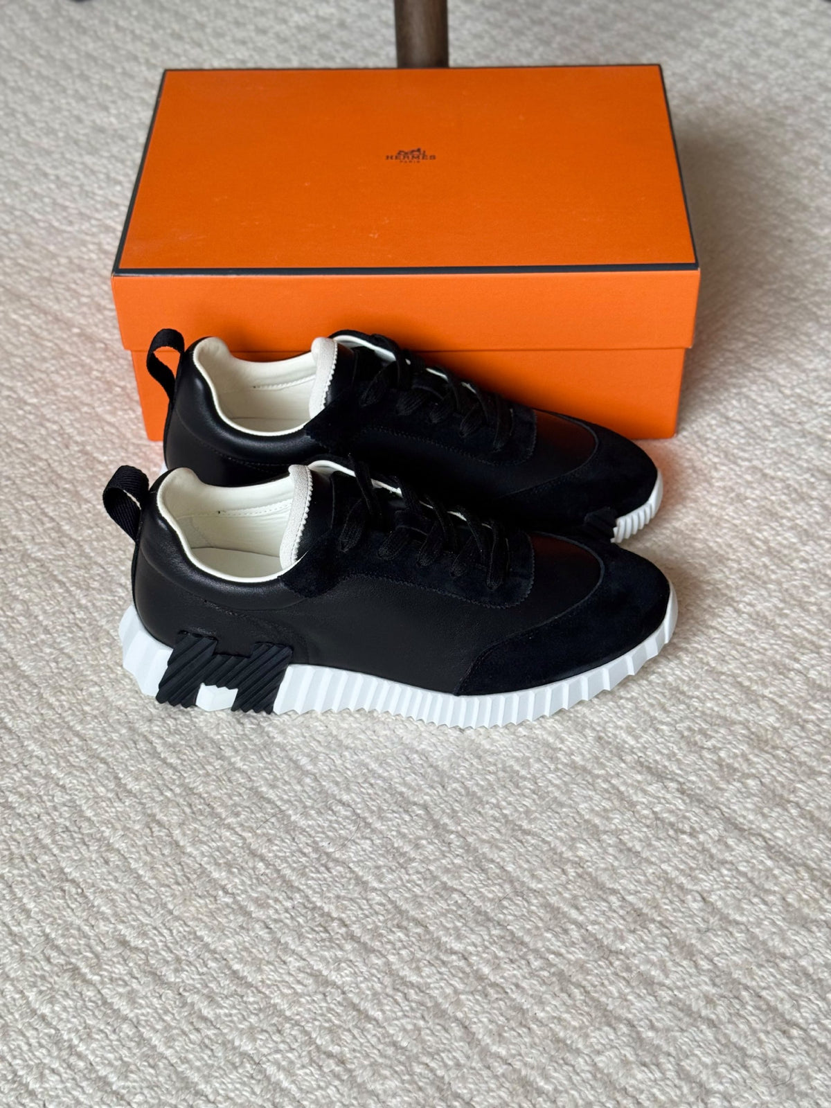 Hermès Panelled Sneakers - Black