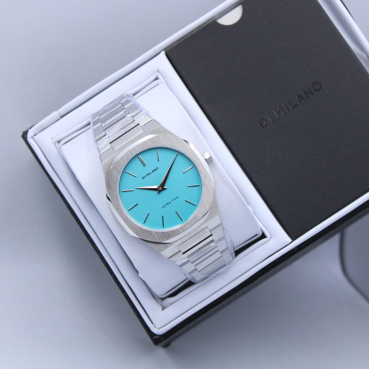 D1 Milano Watch Silver Light Turquoise Dial - 