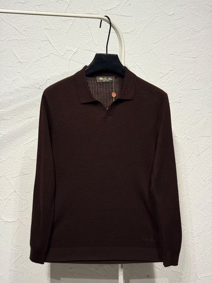 Loro Piana Polo Sweater - Brown, Navy, Black