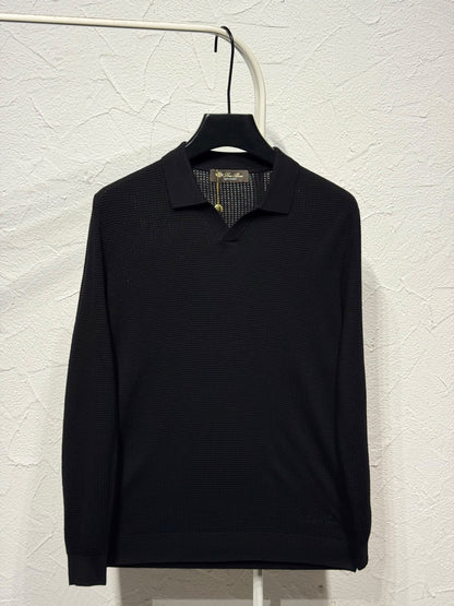 Loro Piana Polo Sweater - Brown, Navy, Black