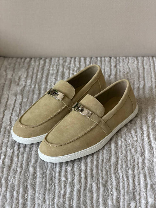 Hermès Bar-Detail Loafers - Beige