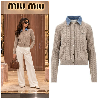 Miu Miu Cardigan - Beige