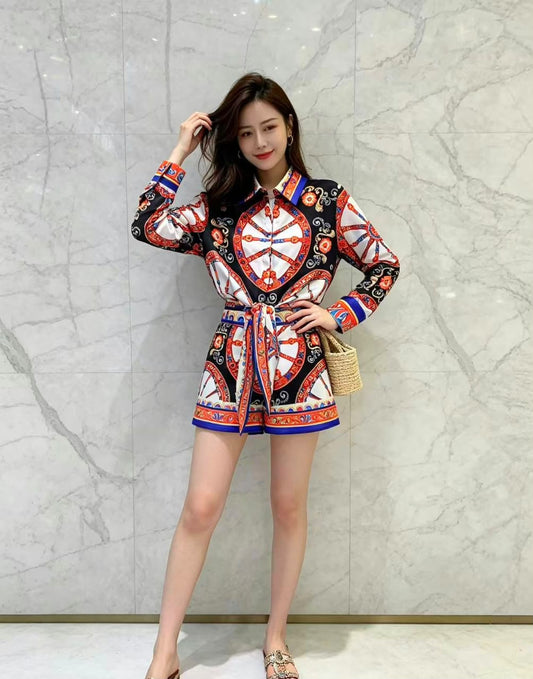 Dolce & Gabbana Set Baroque Print - Multi