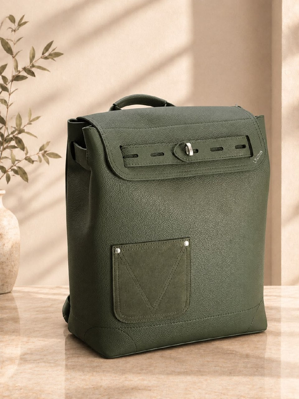 Louis Vuitton Turn-Lock Backpack - Green