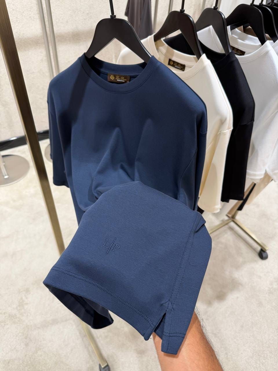 Loro Piana T-Shirt - Navy, White, Black