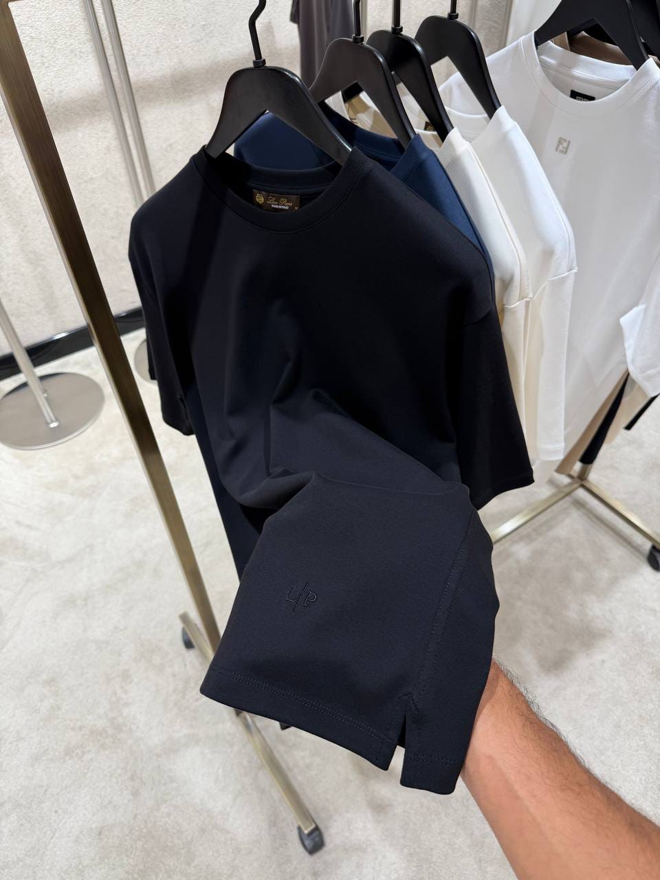 Loro Piana T-Shirt - Navy, White, Black