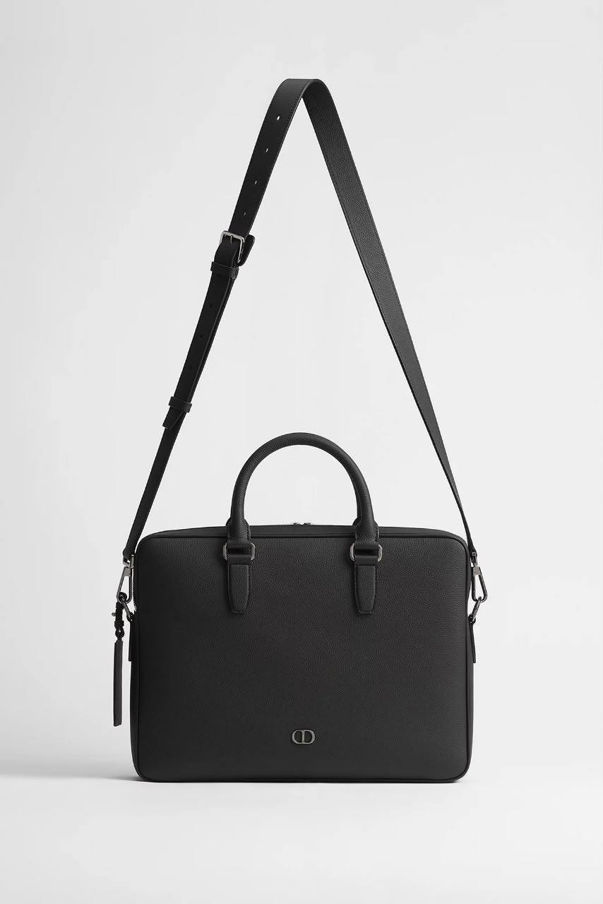 Dior Zipped Laptop Bag - Black