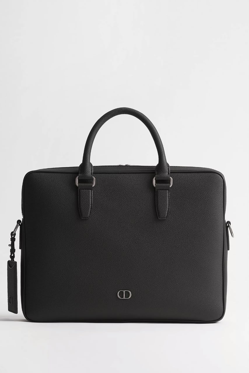 Dior Zipped Laptop Bag - Black