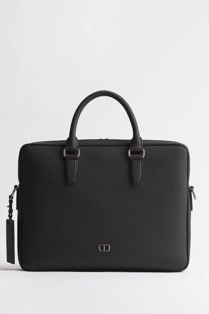 Dior Zipped Laptop Bag - Black