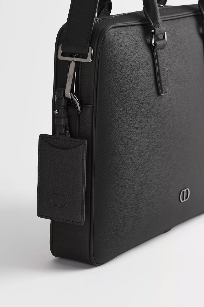 Dior Zipped Laptop Bag - Black