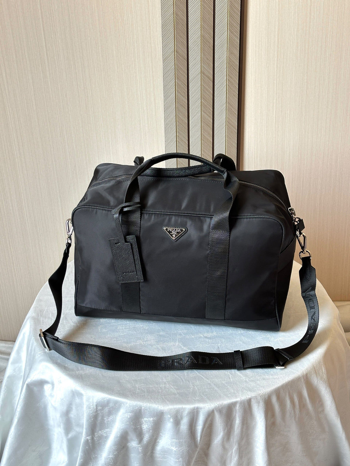 Prada Travel Bag Panel Front - Black