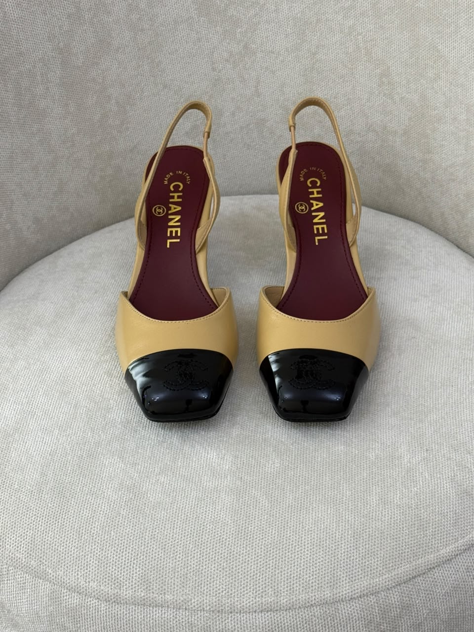 Chanel Heels - Beige & Black