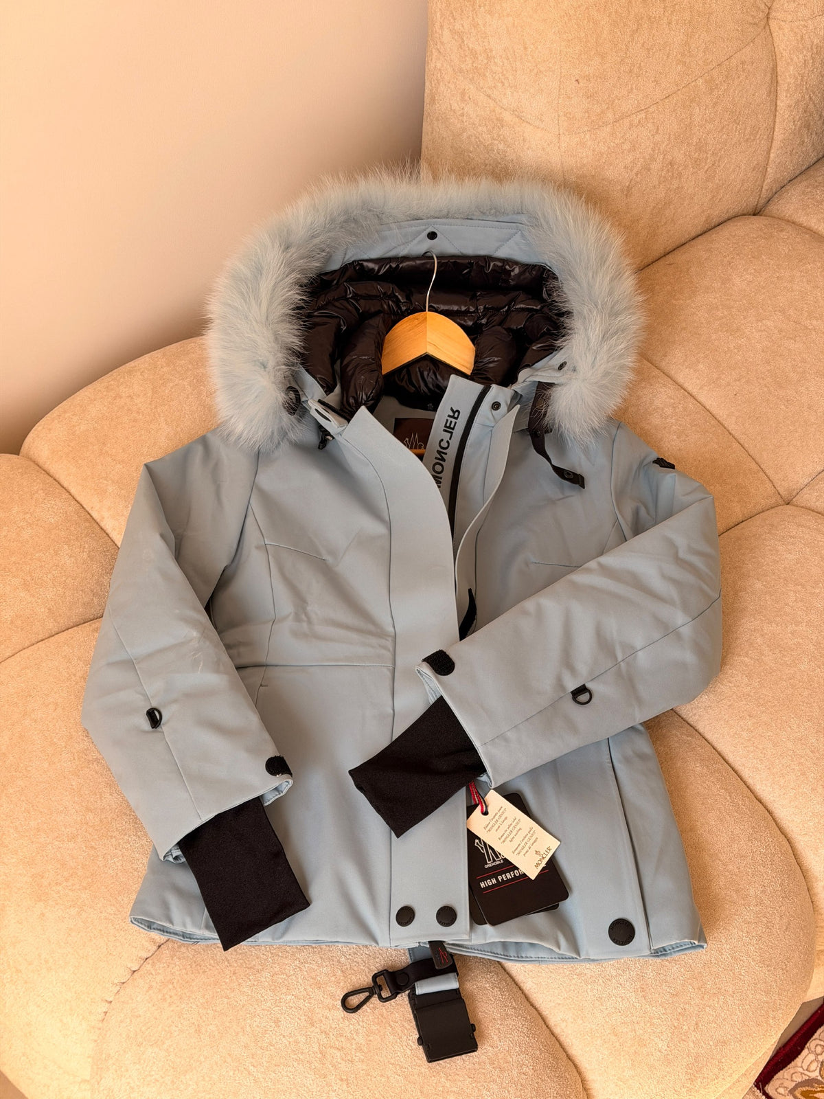 Moncler Longline Hooded Jacket - Black, Brown, Pink, Light Blue, White