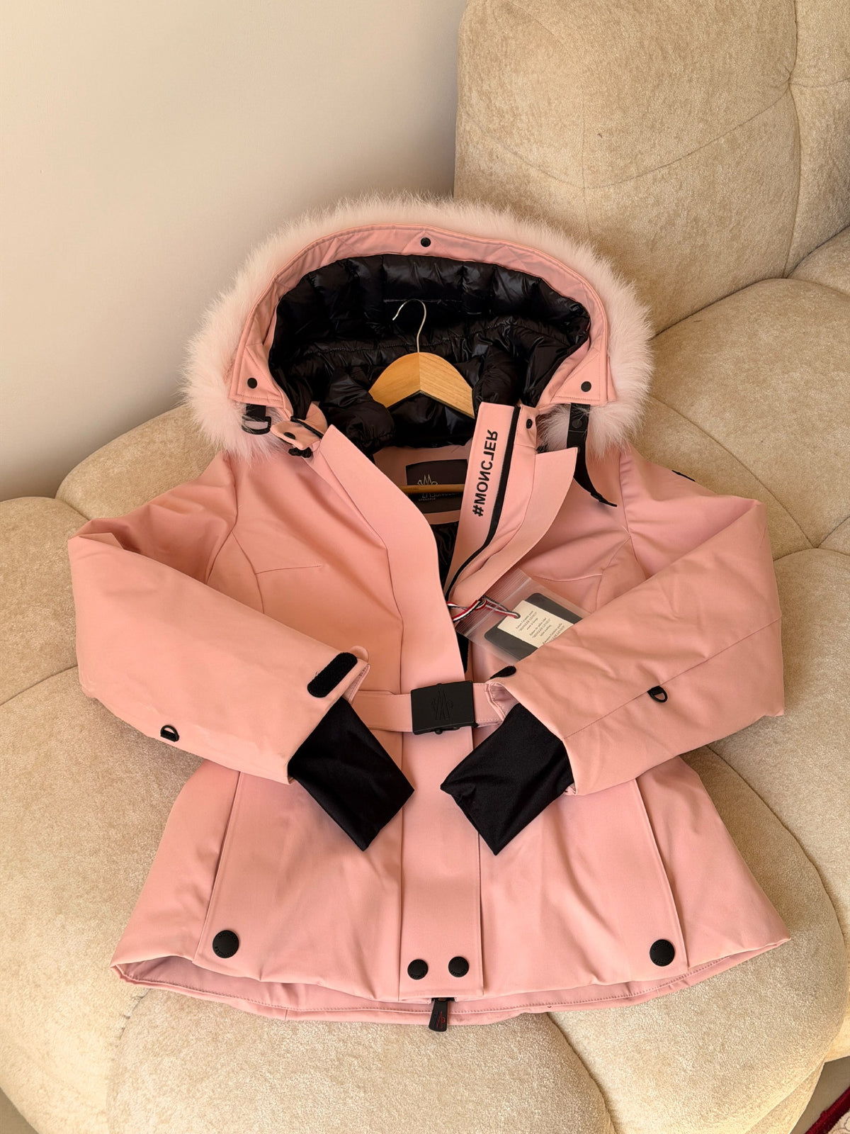 Moncler Longline Hooded Jacket - Black, Brown, Pink, Light Blue, White