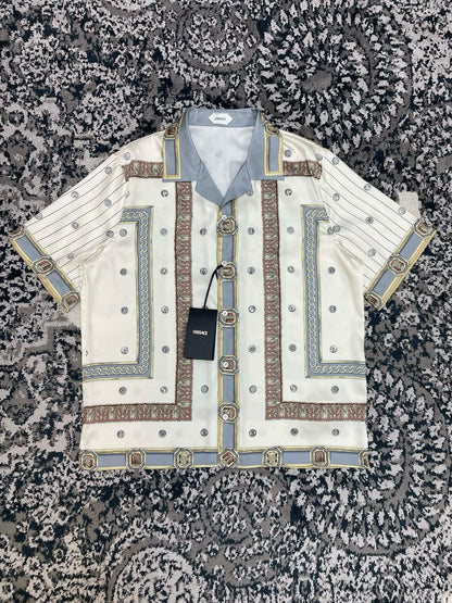 Versace Polo Shirt Camp Collar - White