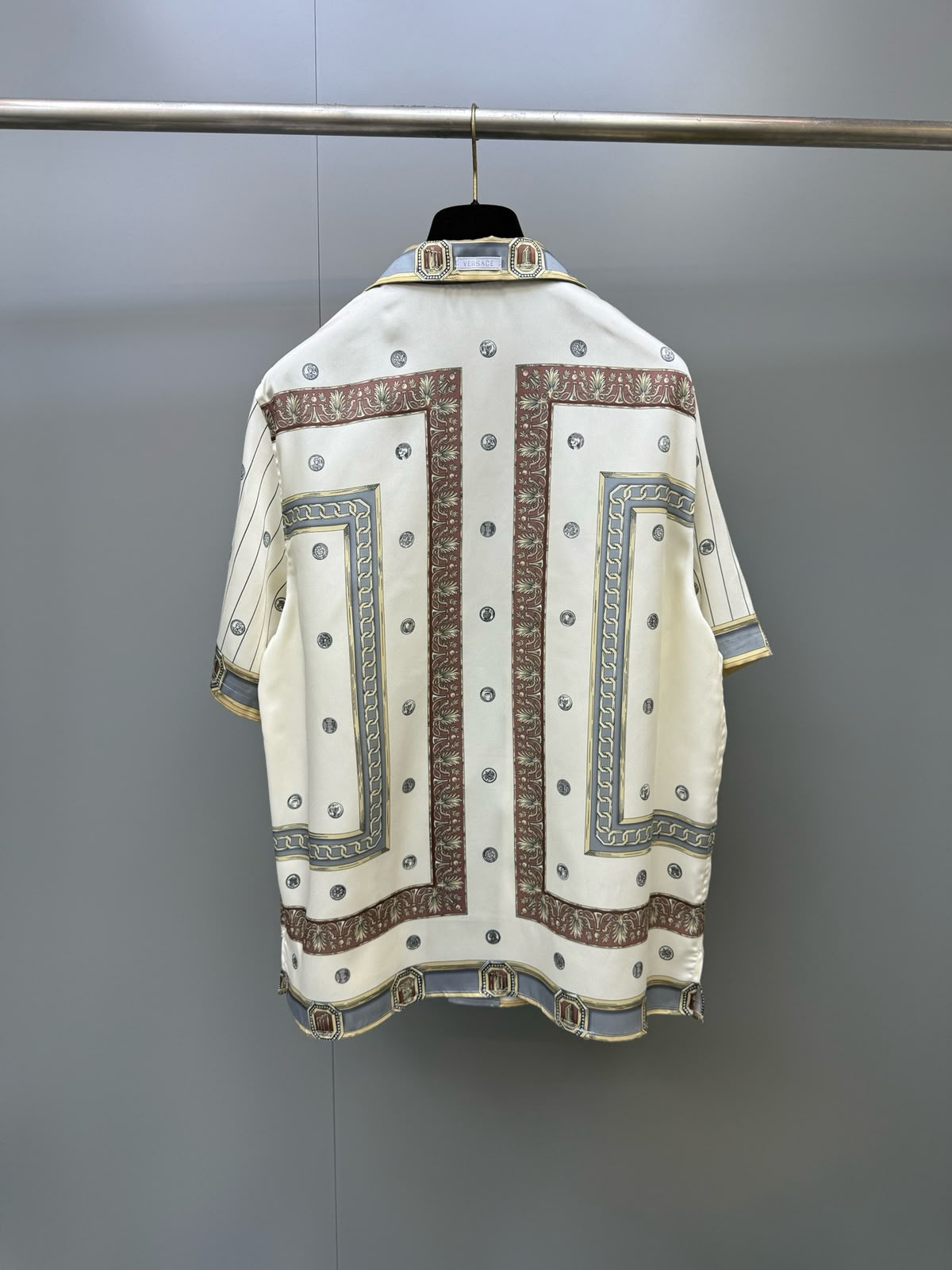 Versace Polo Shirt Camp Collar - White
