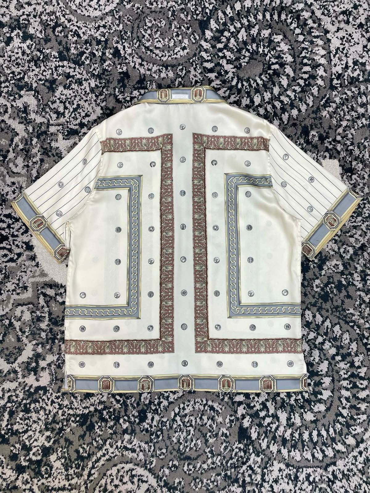 Versace Polo Shirt Camp Collar - White