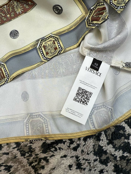 Versace Polo Shirt Camp Collar - White