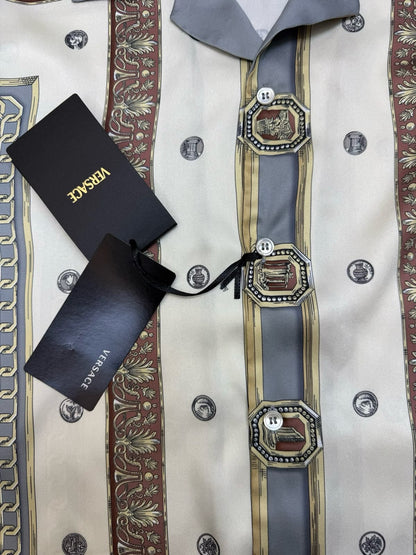 Versace Polo Shirt Camp Collar - White