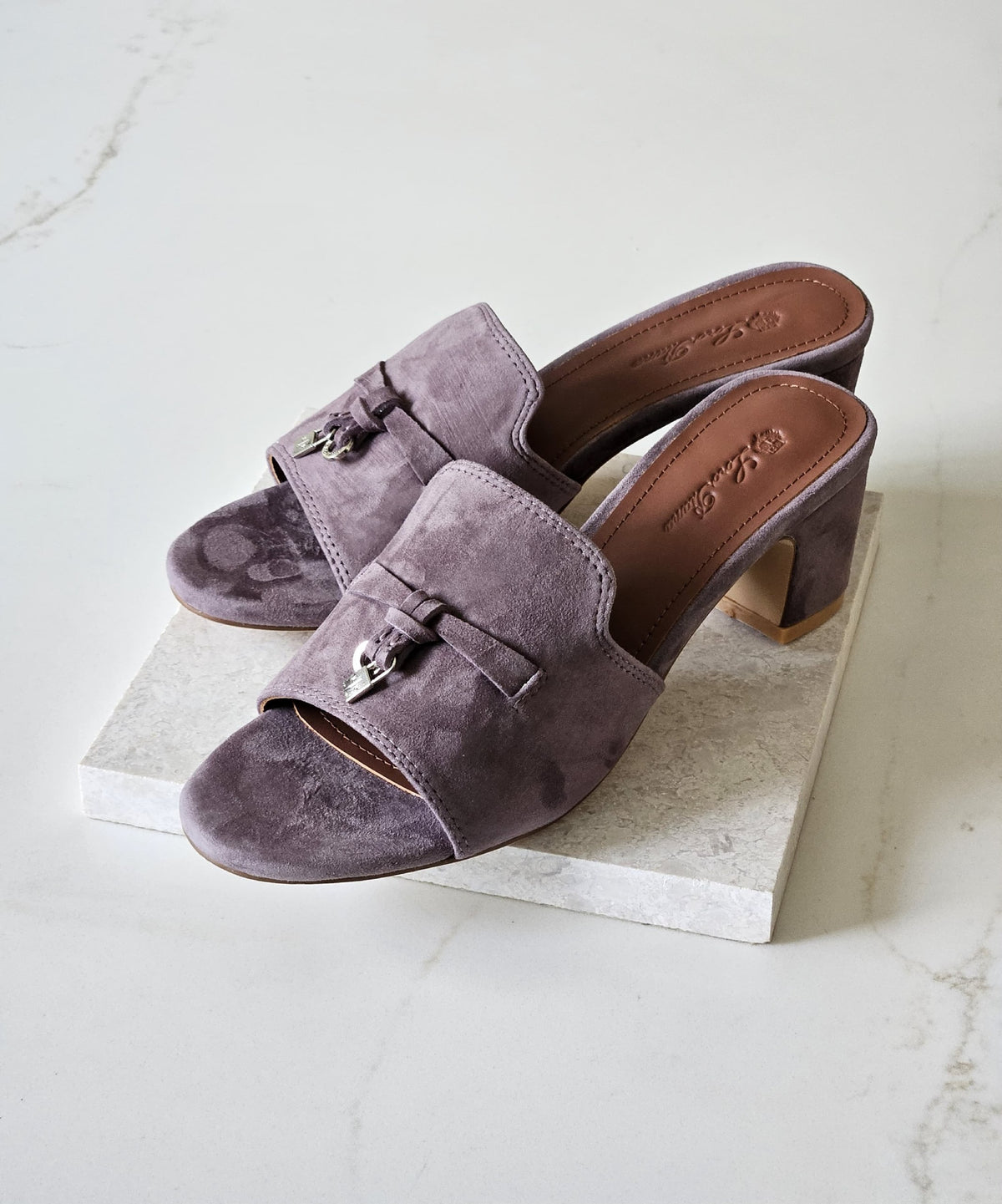Loro Piana Heels - Purple Suede