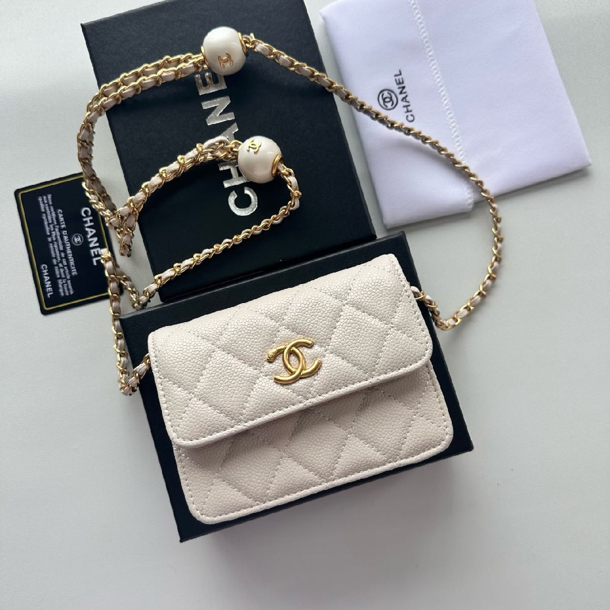 Chanel Quilted Crossbody Bag - White