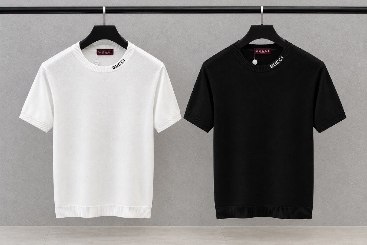 Gucci Knitted T-Shirt - Black, White