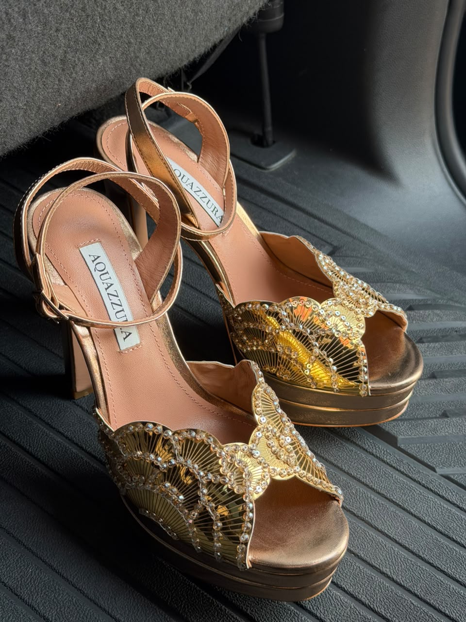 Aquazzura Heels - Gold