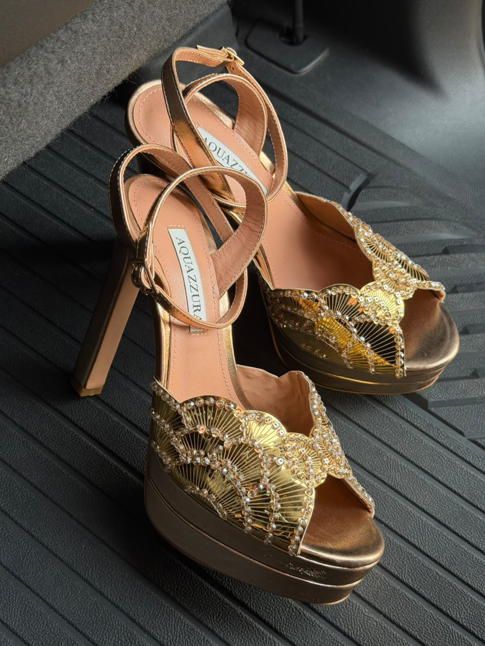 Aquazzura Heels - Gold