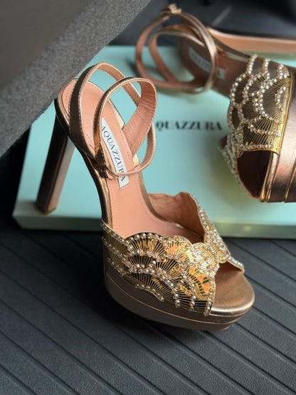 Aquazzura Heels - Gold