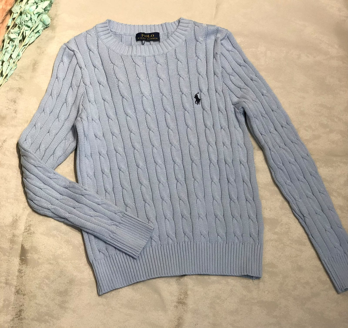 Polo Ralph Lauren Cable Crewneck Sweater - Grey