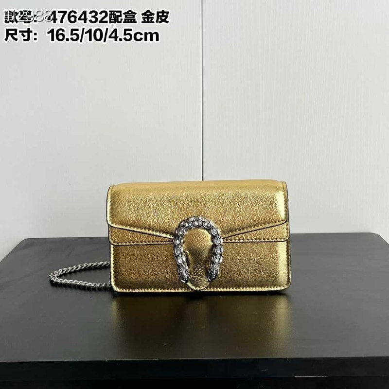 Gucci Crystal Horsebit Mini Crossbody Bag - Gold