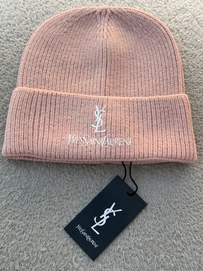 Saint Laurent Beanie - Black, Pink, White, Beige