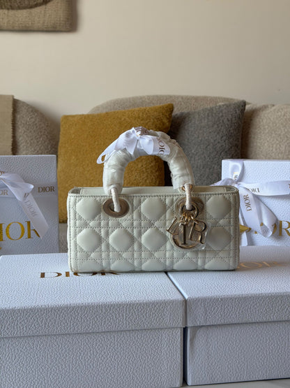 Dior Rectangular Top-Handle Handbag - White