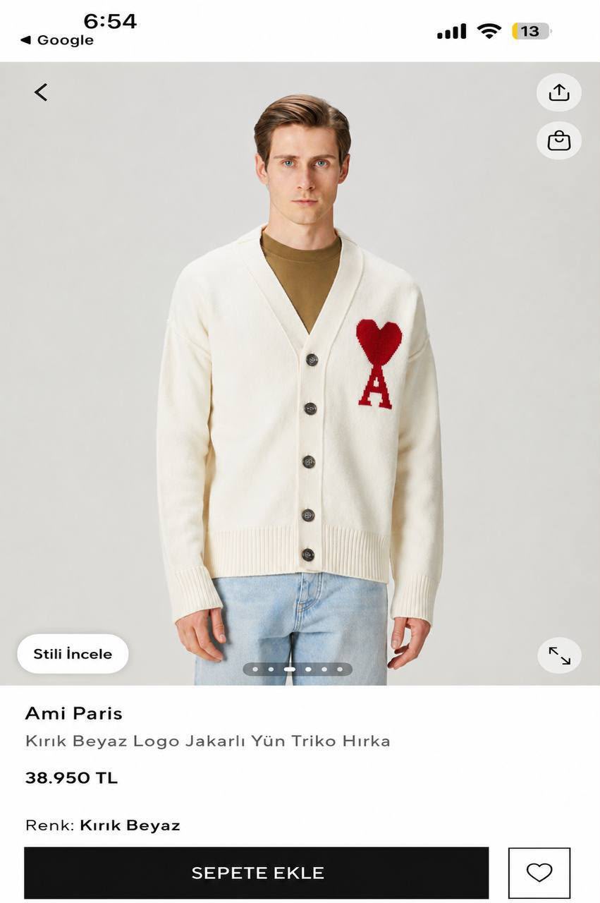 Ami Paris Cardigan - White